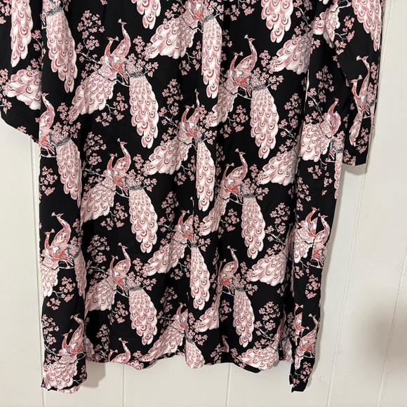 Florence Broadhurst For “GIVONI" Nightdress Japanese Floral Black /Pink Size L - Picture 13 of 14